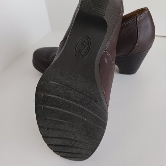Women’s SOFFT SZ 7.5 Slip on Clog Casual Dressy Leather Brown - Picture 5 of 6